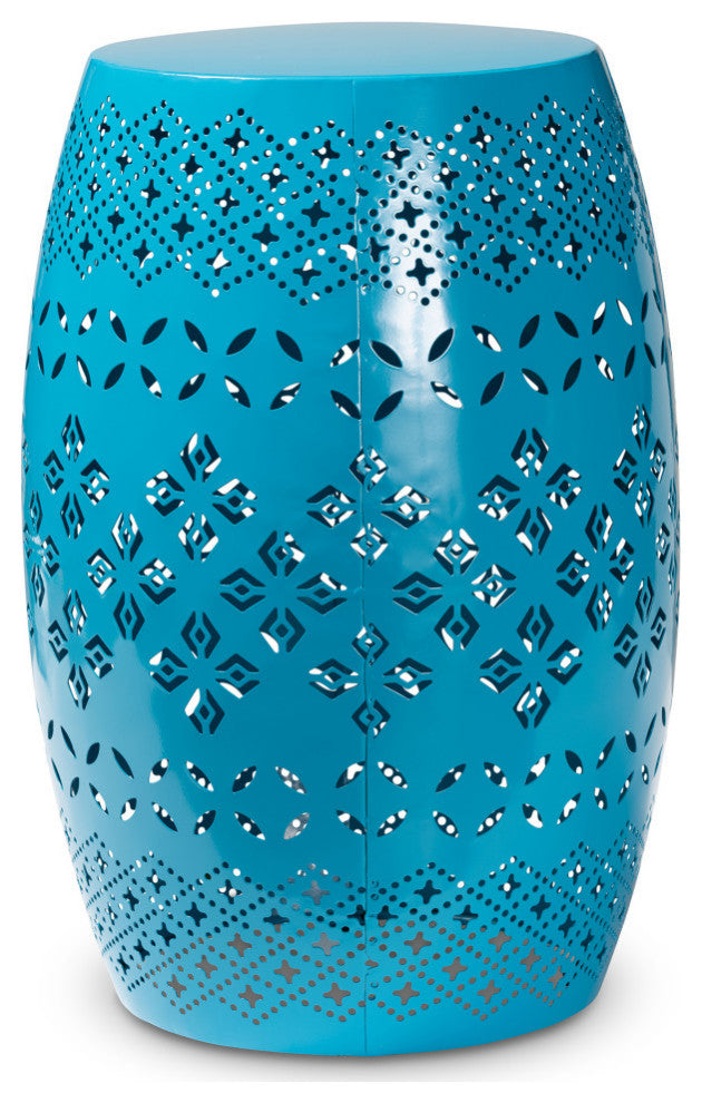 Ladonna Contemporary Outdoor Side Table, Blue