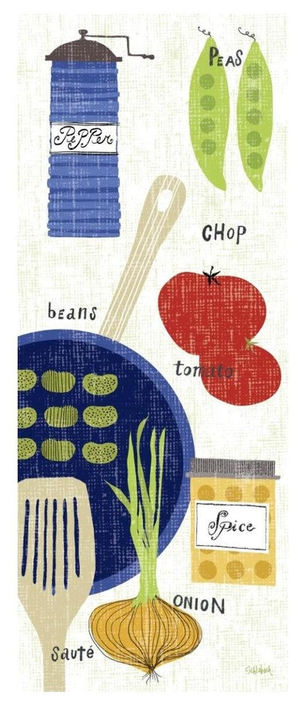 "Cooking It" Digital Paper Print by Sue Schlabach, 22"x52"