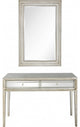 Antiqued Silver Finish Mirror and Console Table