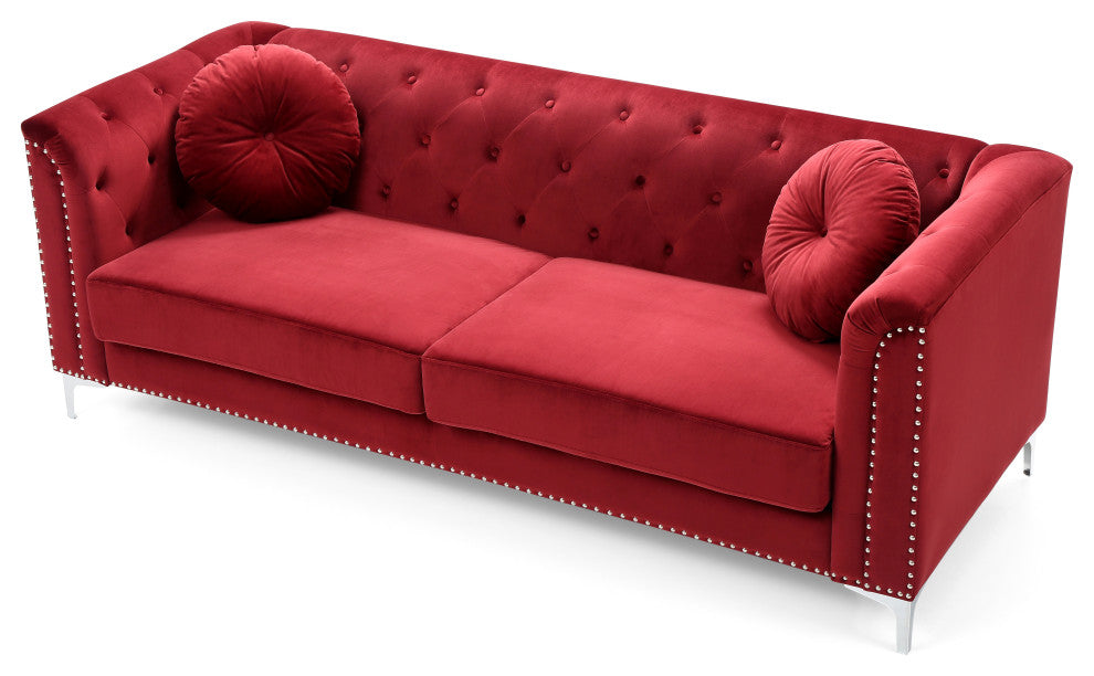Pompano Sofa, Burgundy