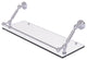 Waverly Place 24" Floating Glass Shelf with Gallery Rail, Satin Chrome