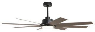60-inch Industrial 8-Blades Black LED Ceiling Fan with Remote