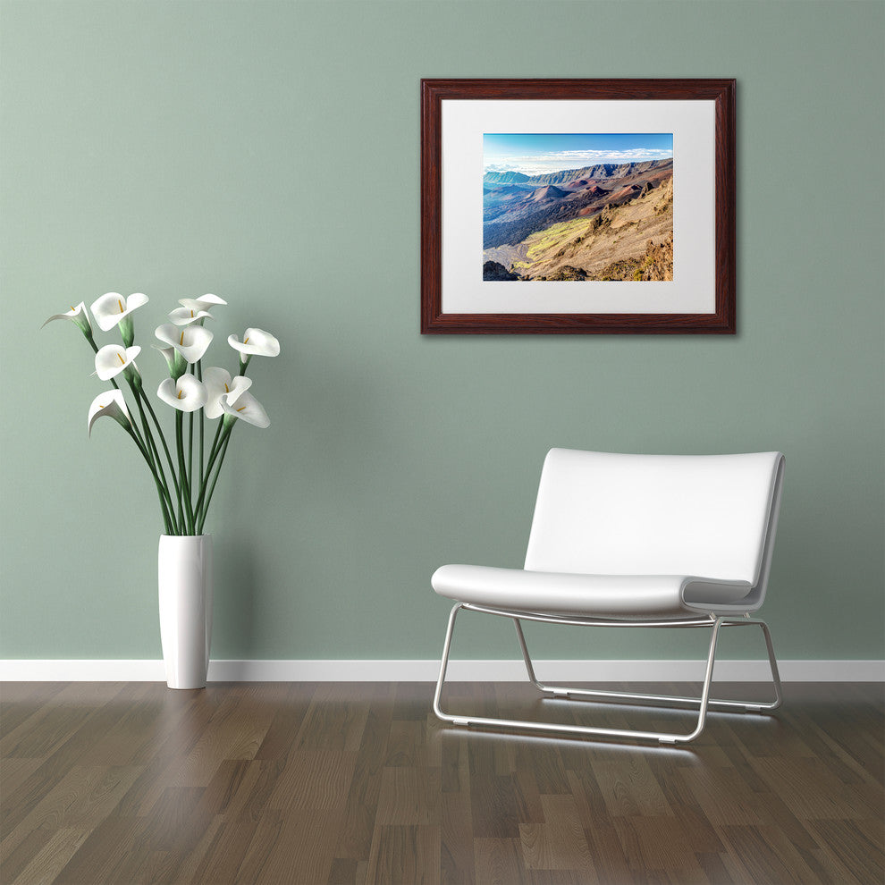Pierre Leclerc ''Kalahaku Lookout'' Matted Framed Art, Wood Frame, White, 20x16