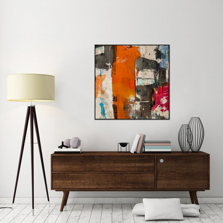 "Colors Royale II" Framed Canvas Giclee by Anne Munson, 41x41"