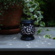 Solar Powered Black Ceramic Lantern