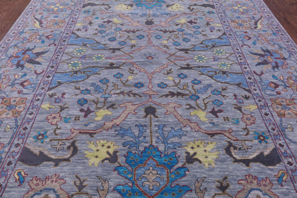 9' 2" X 12' 2" Turkish Oushak Hand-Knotted Wool Rug - Q15836