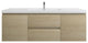 BTO 60" Wall Mounted Bath Vanity With Reinforced Acrylic Sink, Single Sink, White Oak