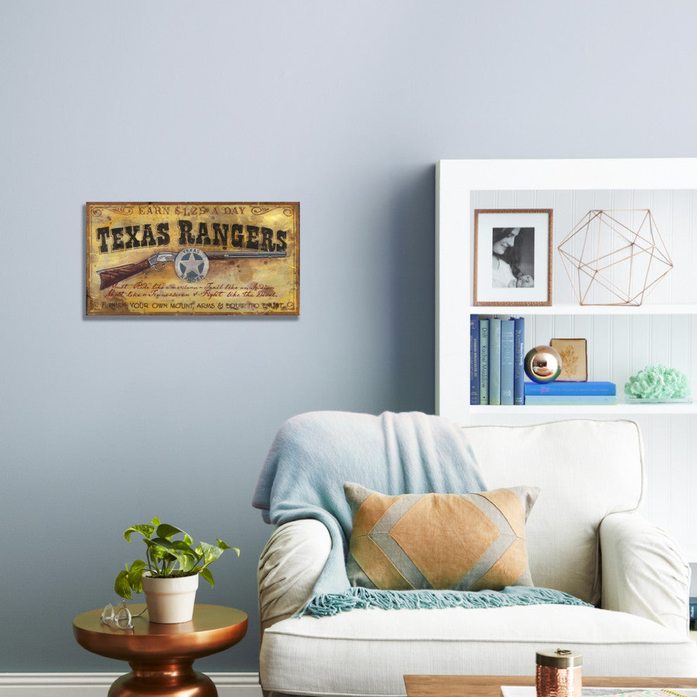 Vintage Texas Rangers Shotgun Wall Decor