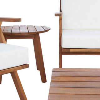 Safavieh Dryad 5Pc Outdoor Living Set, Natural / Beige
