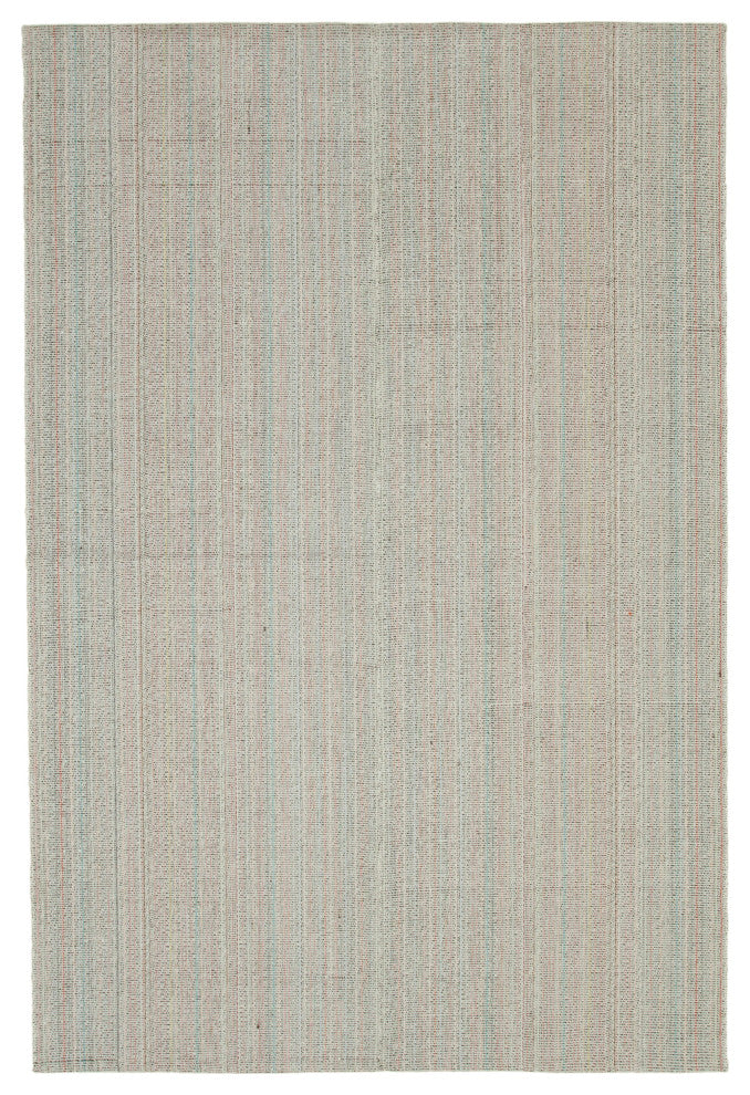 Rug N Carpet - Handmade Turkish 6' 9'' x 10' 0'' Modern Design Wool Kilim Rug