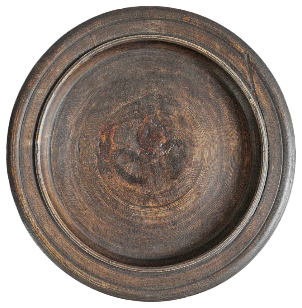 Consigned Vintage Java Pedestal Tray, Small