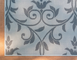 Unique Loom Gray Victorian Outdoor 2'x6' Runner Rug