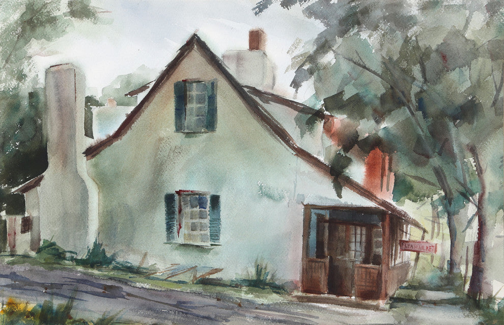 Eve Nethercott "Flea Market, P2.46" Watercolor Painting