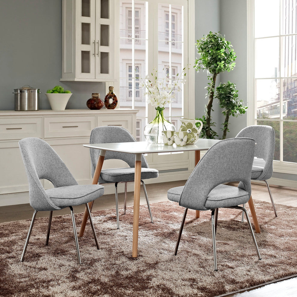 Modern Light Gray Cordelia Dining Chairs Set of 4
