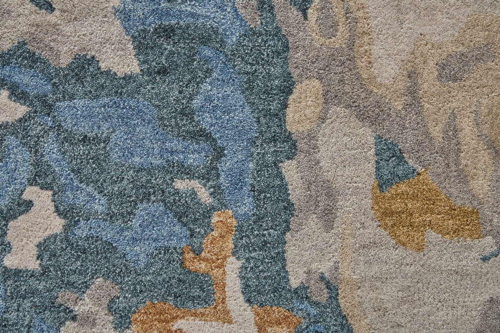Weave & Wander Everley Wool Rug, Opal Gray/Blue/Bronze, Rug, 9'x12'