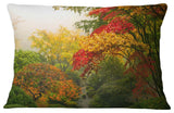 Colorful Maple Trees Floral Throw Pillow, 12"x20"