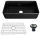 Fireclay 36inch Single Bowl Farmhouse Apron Kitchen Sink with Bottom Grid, 36