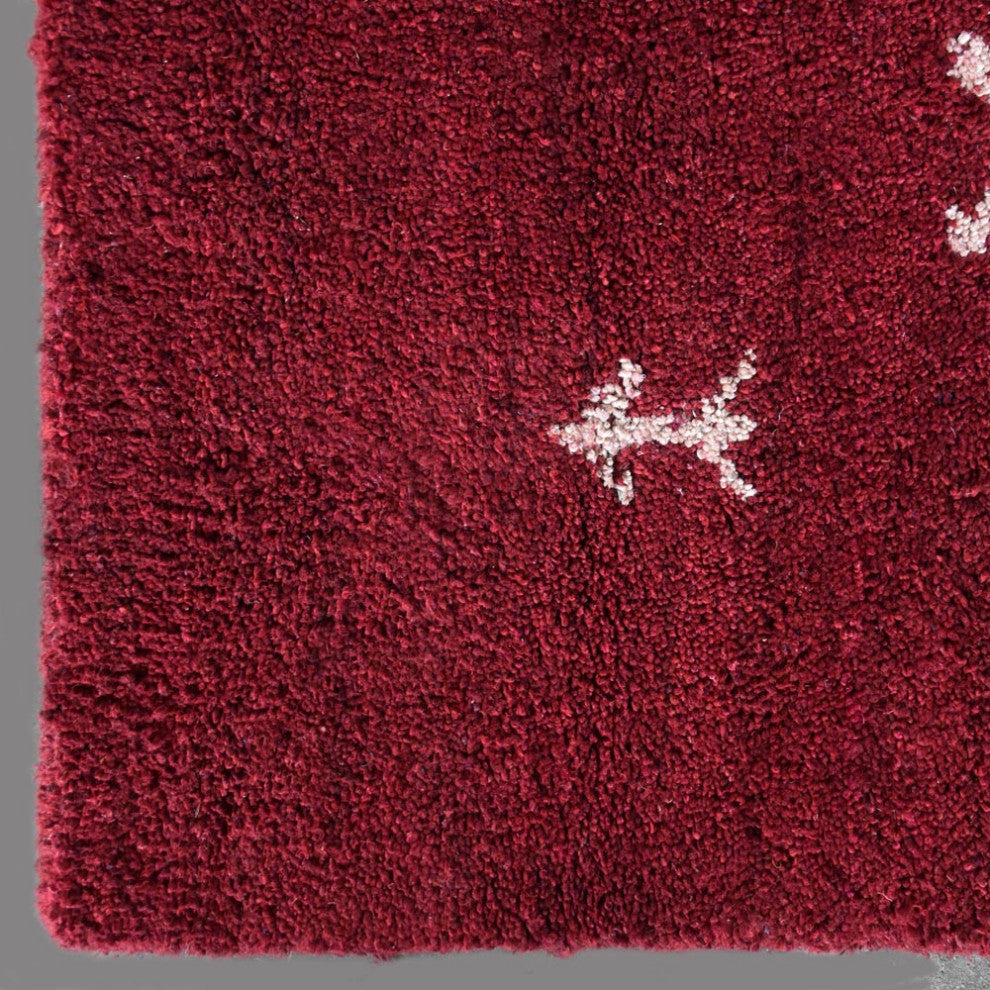 HAND KNOTTED LOOM SILK ECO-FRIENDLY AREA RUGS -6'x9',Rectangle,Red,Contemporary