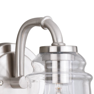 Vaxcel Toledo 1-Light Vanity, Satin Nickel