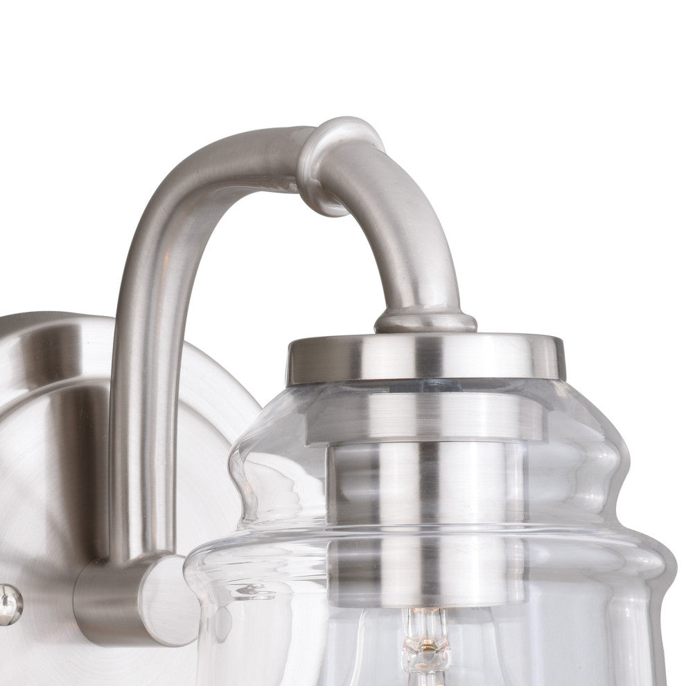 Vaxcel Toledo 1-Light Vanity, Satin Nickel