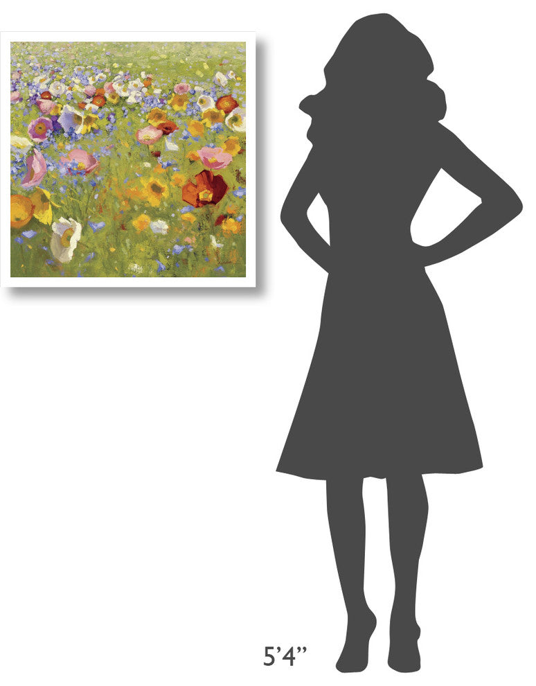 "Champ de Fleur I" Digital Paper Print by Shirley Novak, 26"x26"