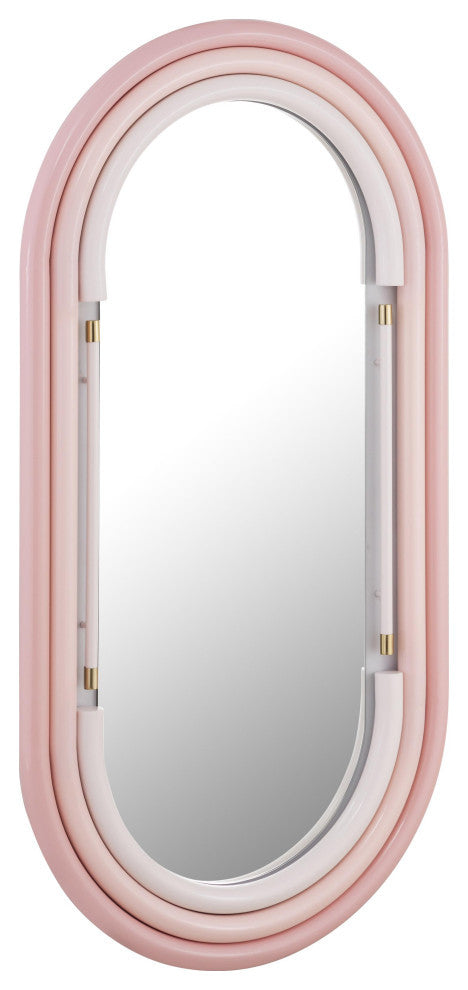 Neon Wall Mirror in Pink