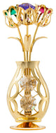 24k Gold Plated Flowers Bouquet and Vase