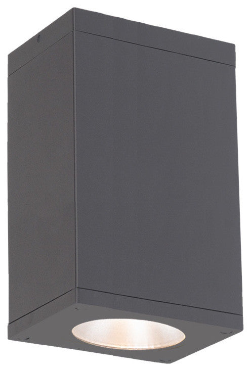 Cube Architectural 6" LED Flush Mount 3500K, Graphite