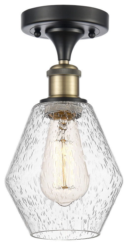 Innovations 516-1C-BAB-G654-6 1-Light Semi-Flush Mount, Black Antique Brass
