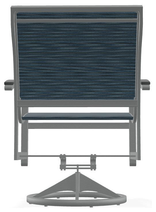Bazza Sling Outdoor Swivel Rocker, Nimbus Ocean/Graphite