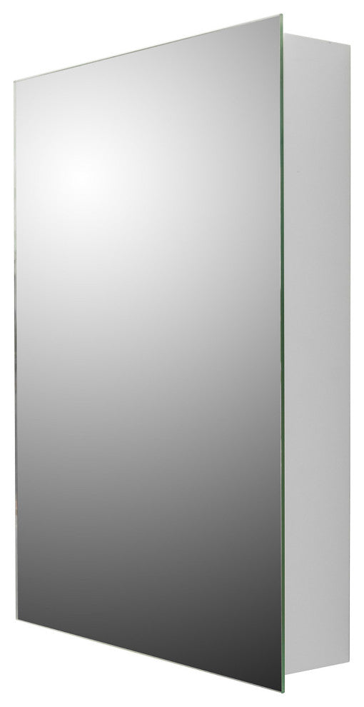 Euroline Medicine Cabinet, 16"x22", Polished Edge, Surface Mounted