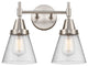 INNOVATIONS LIGHTING 447-2W-SN-G64-LED Caden 2 Light 17 inch Bath Vanity Light