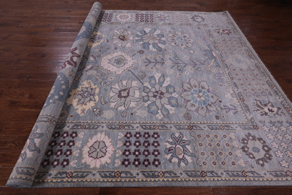 Turkish Oushak Handmade Wool Rug 9' 2" X 12' 1" - Q13573