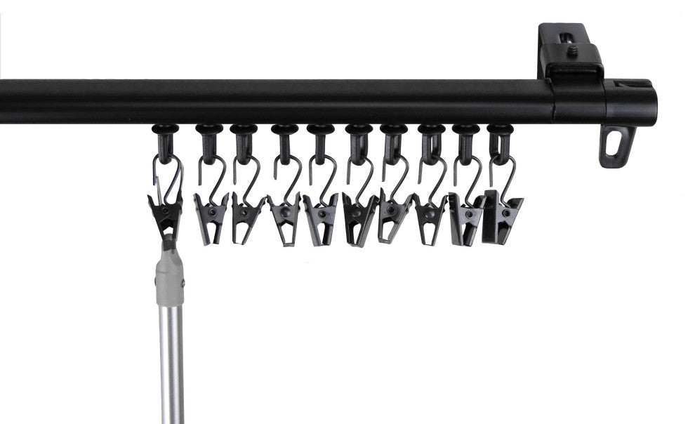 Baton Draw Adjustable Track 48-84" - Black