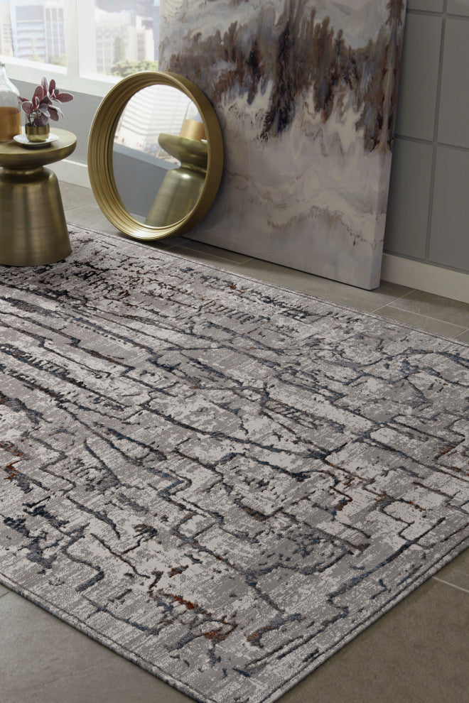 KAS Inspire 7506 Gray Expressions Area Rug, 5'3"x7'7"