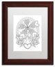 Hello Angel ''Decorative Windmill'' Art, Wood Frame, White Mat, 14x11