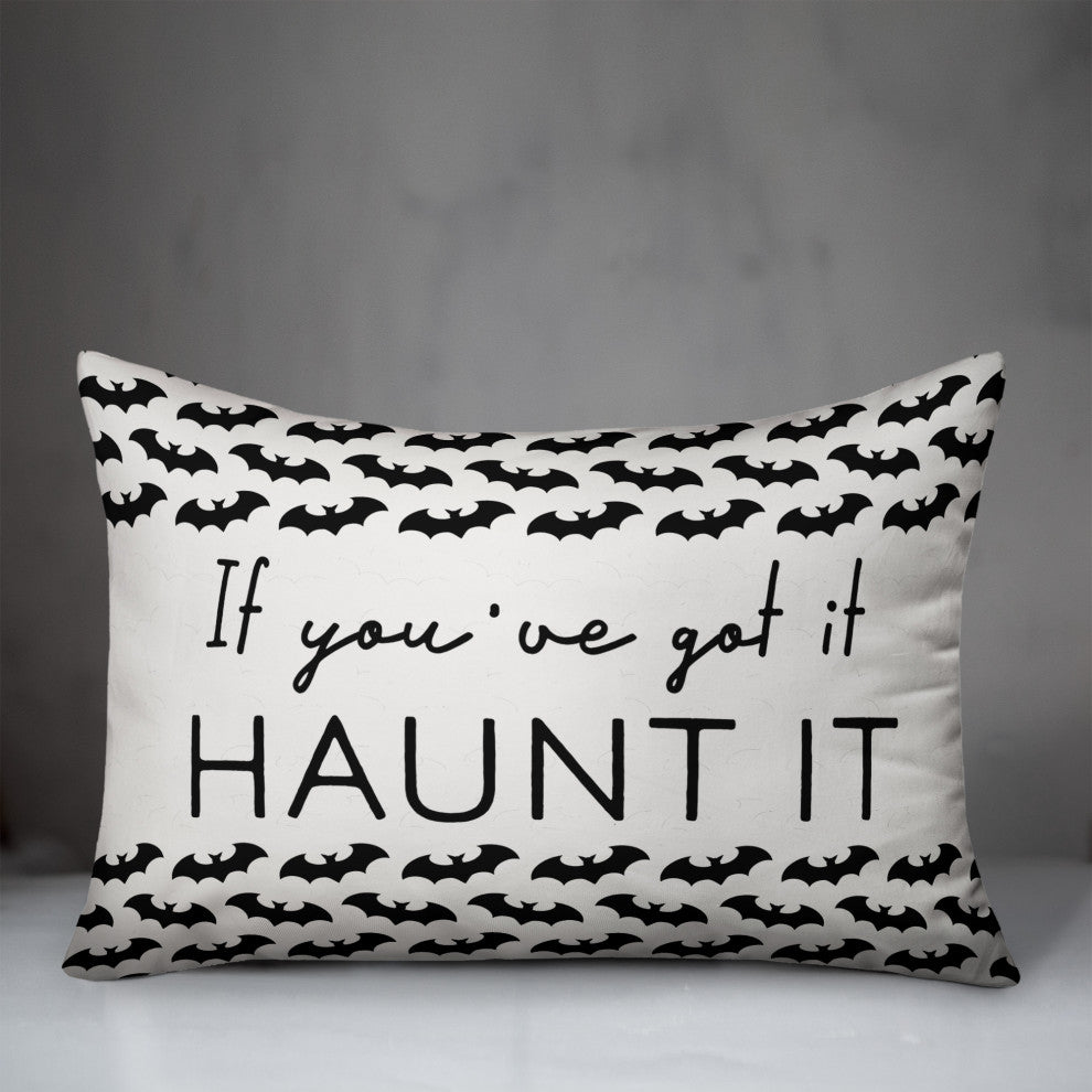 Bat Pattern Border   14x20 Throw Pillow