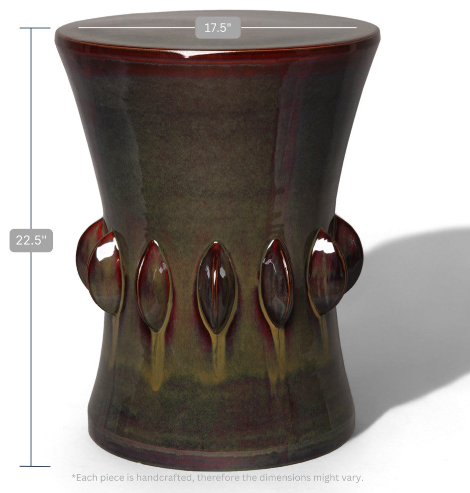 Jewel Stool,  Green Kelp