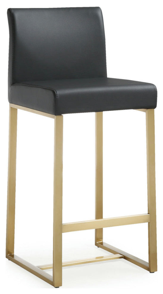 TOV Furniture Denmark Black Gold Steel Counter Stool (Set of 2)