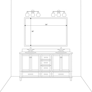 Ellis Framed Wall Mirror, Satin Nickel, 36"x54"