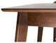 Extendable Rectangular Dining Room Table Modern Solid Wood, Medium Brown