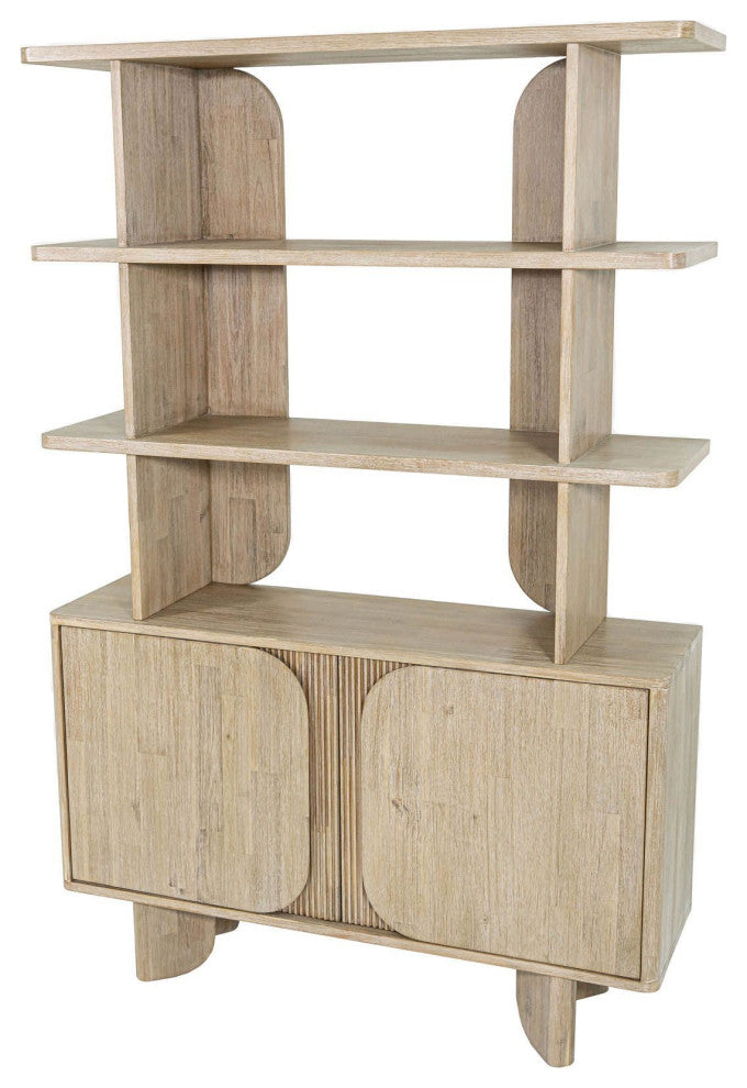 Haru Acacia Bookcase, Beige