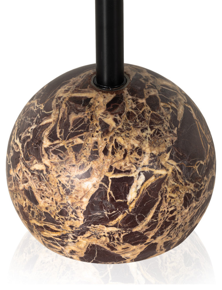 Viola Accent Table-Merlot Marble