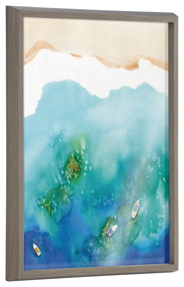 Blake Voyage Framed Printed Glass by Janet Meinke-Lau, Gray 18x24