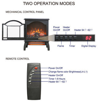 Gewnee 18 inch 3D Infrared Electric Stove with remote control