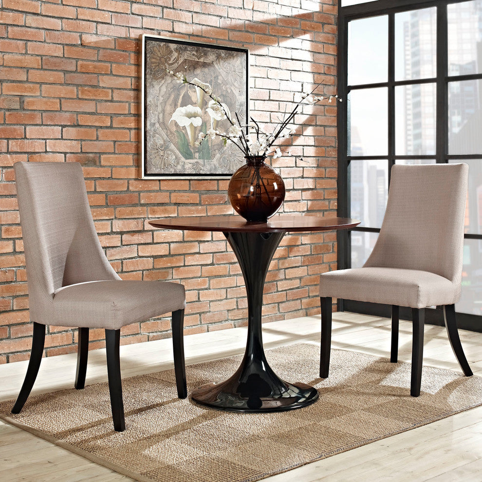 Modern Contemporary Kitchen Dining Side Chair Set of 2 Beige