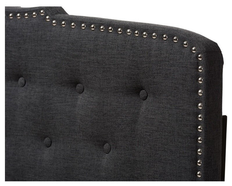 Lucy Modern Dark Gray Fabric King Size Headboard