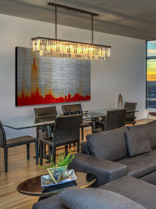 "Red New York" Print on Brushed Aluminum, 60"x40"