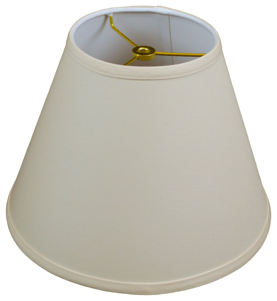 Fenchel Shades 6"x12"x9" Brass Spider Attachment Empire Lamp Shade, Linen Ivory