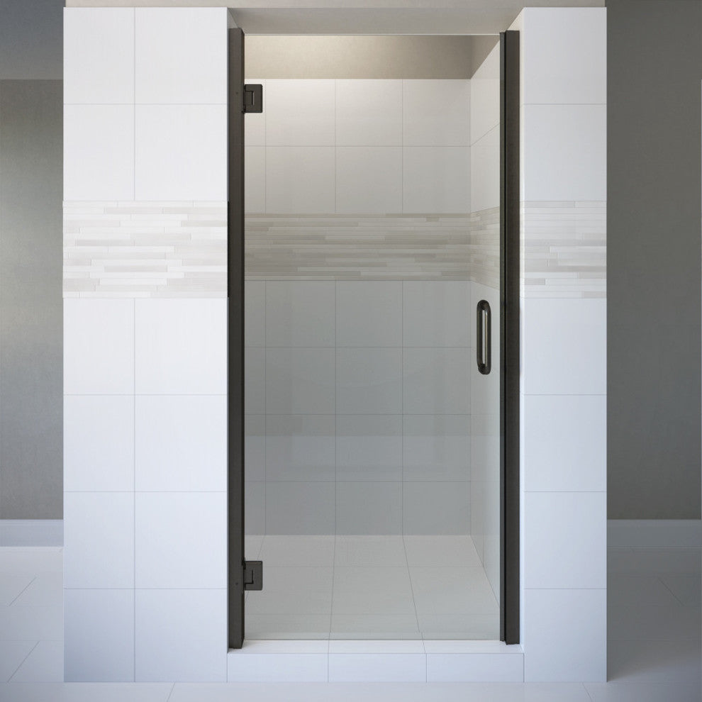 Miseno MSDSWY3476CL Sway 76"H x 34"W Hinged Frameless Shower Door - Oil Rubbed
